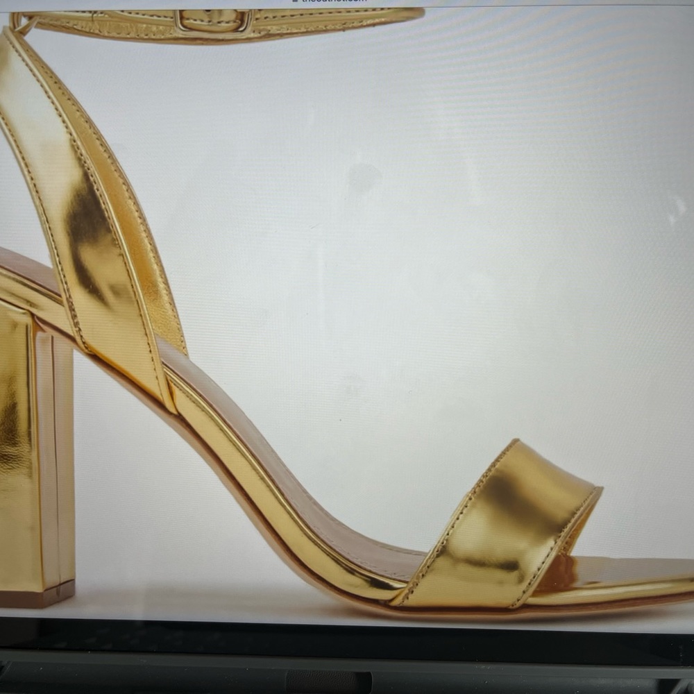 Sandro gold metallic ladies high heels